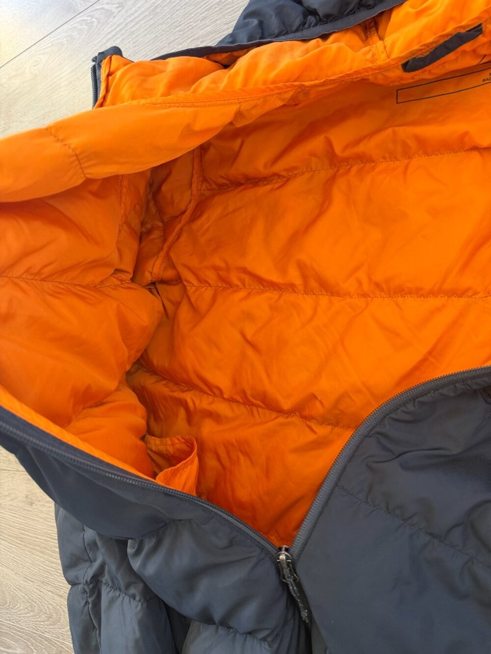 Eddie Bauer EB650 Hooded Down Puffer Jacket Black Orange Men’s XL - Picture 7 of 11